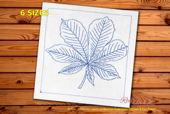 Buckeye Leaf Design: A Seasonal Embroidery Staple