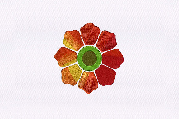 Gradient Flower Embroidery Design Review