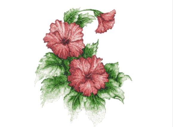 Hibiscus: A Vintage-Inspired Holiday Embroidery Gem
