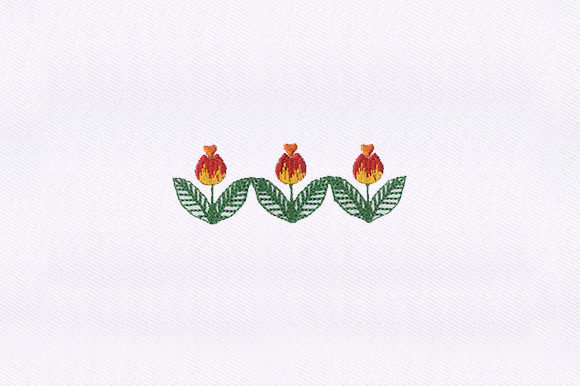 Leaves Flower Border
