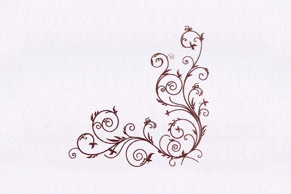 Maroon Stem Vines: A Thoughtful Embroidery Choice for Personalized Gifts
